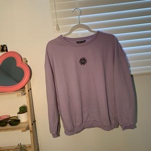purple sun sweatshirt